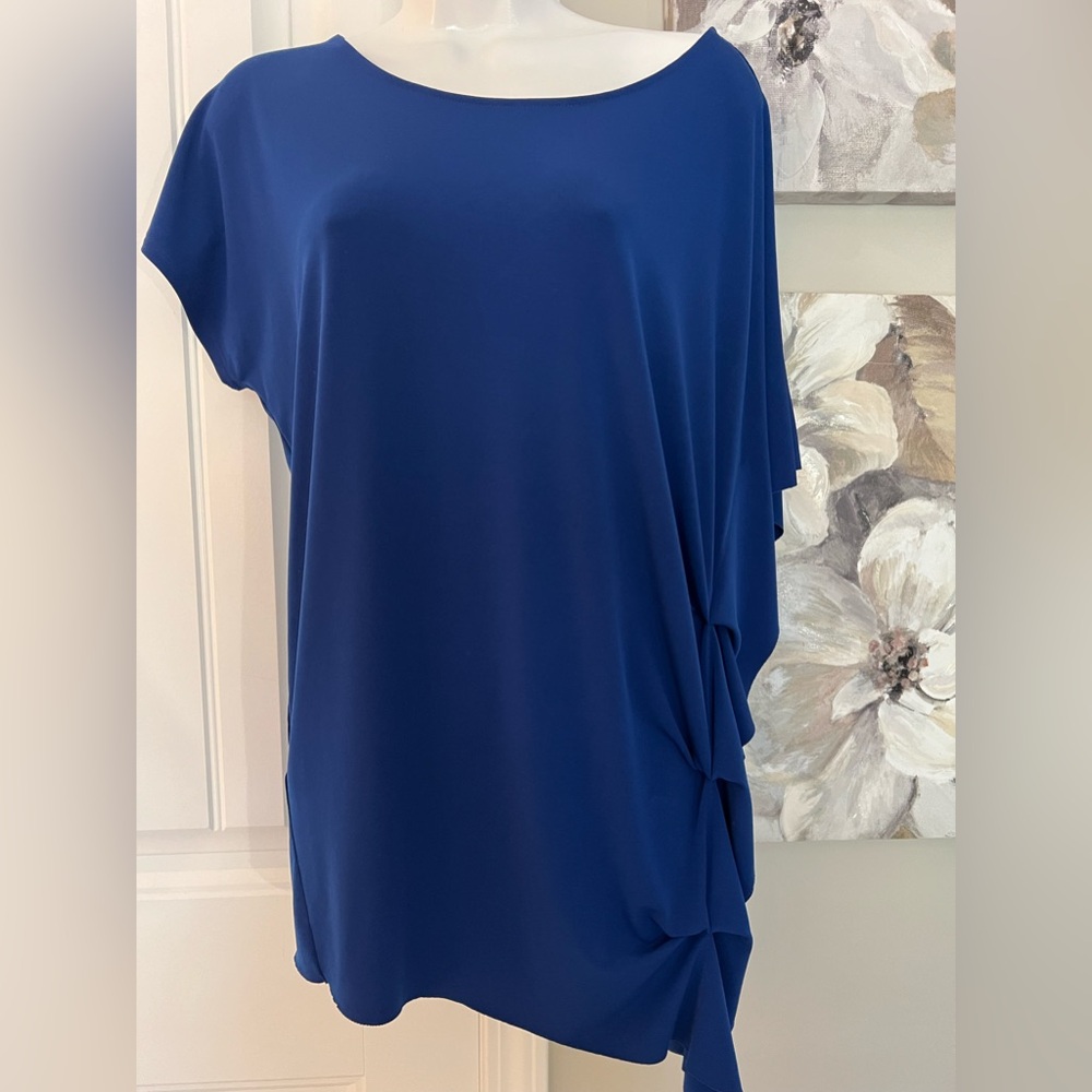 NWOT CHICOS TIERED SHIRRED BLOUSE TOP